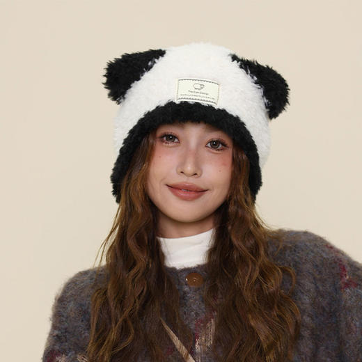 熊猫趴耳针织帽帽子-纪念日百货门店同款165493966 商品图1