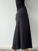 TU｜C05AW24-SK05-BK00 黑色醋酸斜纹超长款鱼尾裙【长版 / 短版】 商品缩略图6