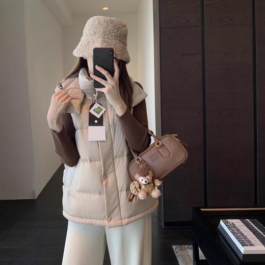 柜上2000+lu家五格90白鸭绒马甲连帽短款羽绒服女25秋冬新款！ 商品图1