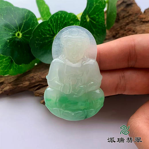 派瑞翡翠 翡翠观音 糯冰 浅绿 商品图2