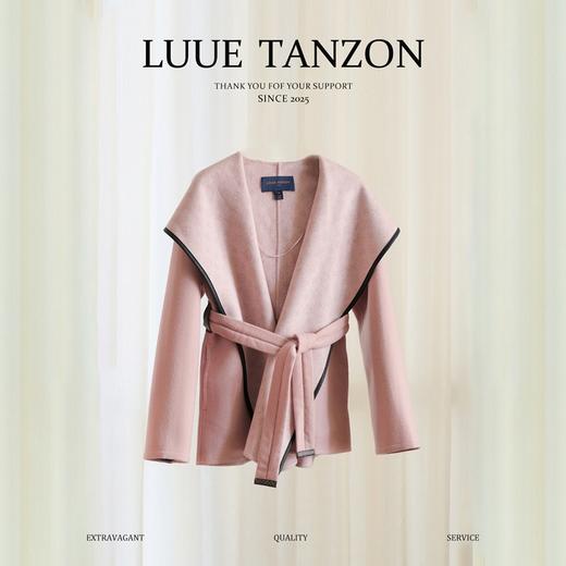 【只可换码，不退货】GY36-驴家干枯玫瑰粉小花短款秋冬新款羊毛大衣（SZX*MM） 商品图0