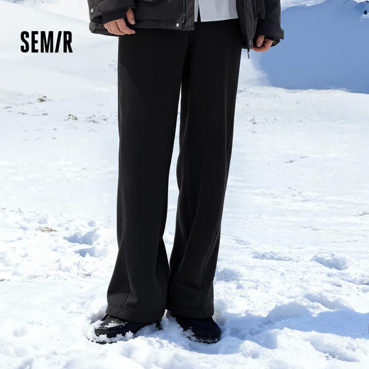 森马休闲裤男冬加厚加绒保暖宽松直筒裤2025新款基础百搭针织裤子 商品图1