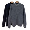 MENG·Baby Cashmere【大牌同款】100羊绒男款提花四平半高拉链开衫 商品缩略图1