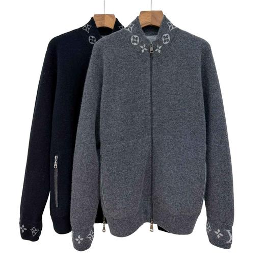 MENG·Baby Cashmere【大牌同款】100羊绒男款提花四平半高拉链开衫 商品图1