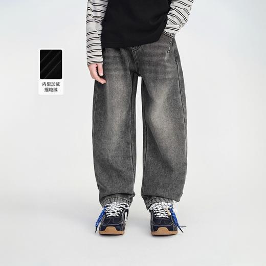 童装2025秋冬季新款男童牛仔裤加绒儿童香蕉裤宽松长裤 商品图2