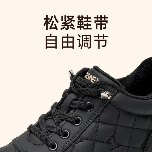 信诺舒适女鞋皮面休闲运动鞋2025新款冬季加绒妈妈鞋厚底保暖棉鞋5M125-8TD 商品图3