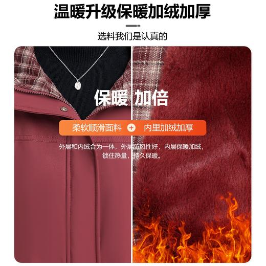 XYFC-5532妈妈秋冬加绒加厚外套短款派克服女2025新款中老年女棉服洋气冬装 商品图2