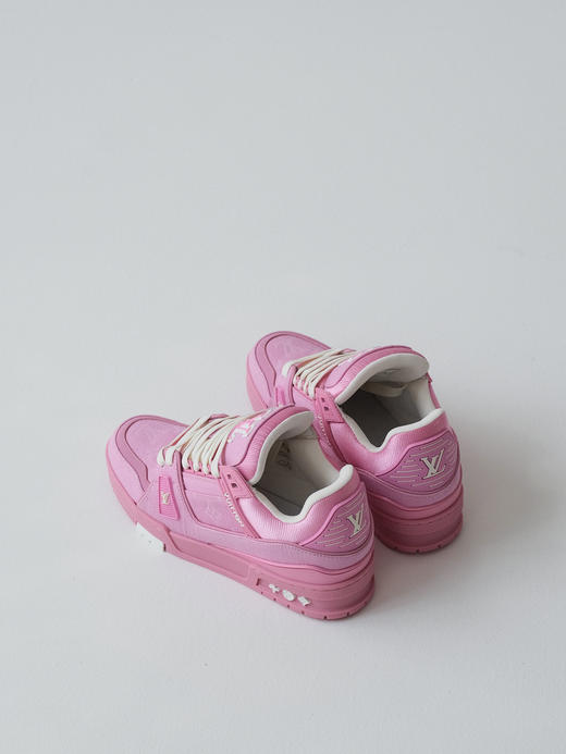 XX34-38码驴家 Trainer 牛仔布 圆头系带 低帮 板鞋 女款 粉色（MKG） 商品图4