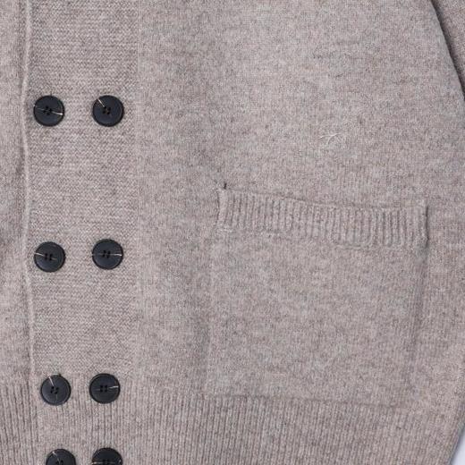 2760SDSA男士秋冬新款痞帅男装复古双排扣立领开衫毛衣简约针织衫百搭 商品图3