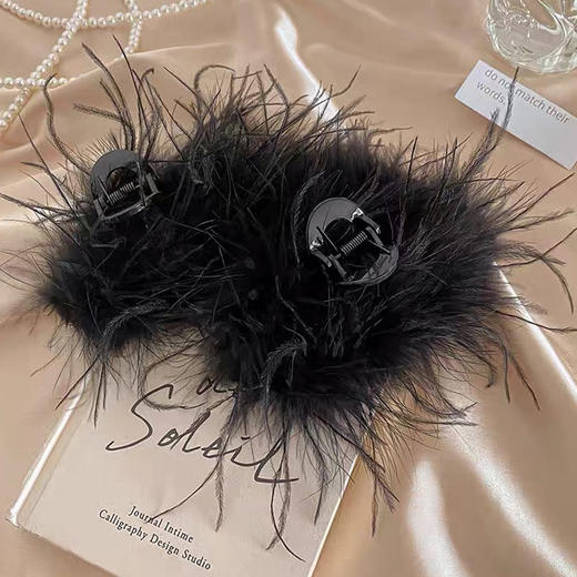 丰满羽毛抓夹发夹-纪念日百货门店同款165945029 商品图3