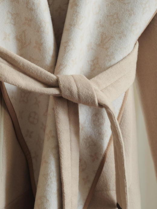 【只可换码，不退货】GY29-驴家驼色双面小花长款秋冬羊毛大衣外套（SZX*MM） 商品图7