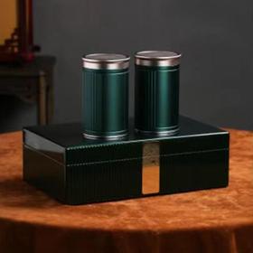 御藏【墨绿.实木烤漆.2合金罐（半斤）】198元1套.共2套