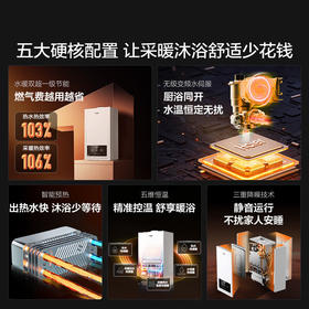 【新款双冷凝】海尔（Haier）双冷凝超一级能效平衡式燃气壁挂炉无级变频水伺服天然气静音采暖炉热水器LL1PBD26-JN7EcoNXPMU1 26KW 121-180平