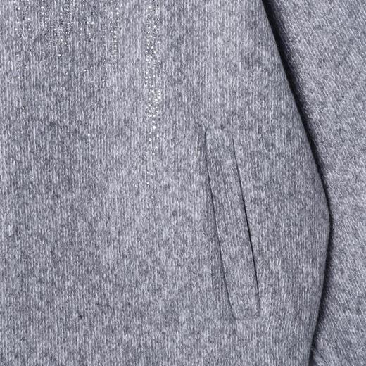 25204SDSA男士秋冬新款痞帅男装时尚简约烫钻拉链连帽针织卫衣外套百搭 商品图3