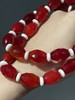 鲜红玛瑙菱格面橄榄珠项链与耳坠套组，顺丰包邮 商品缩略图10