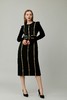 SAFICOO 优雅知性 收腰显瘦 黑黄撞色连衣裙 商品缩略图0