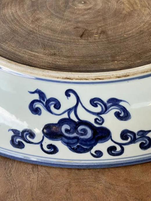 青花绘瑞狮戏绣球纹大盘，顺丰包邮 商品图8