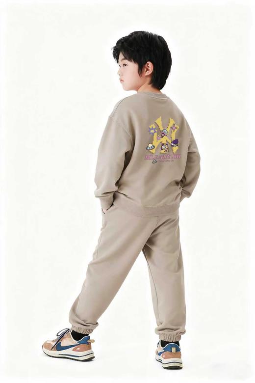 D110220宇宙飞船宽松舒服加绒圆领儿童套装 商品图12