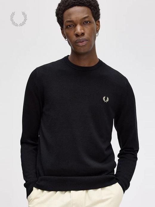 110226男士休闲针织衫2025秋冬宽松纯色麦穗刺绣长袖 商品图11