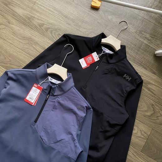 HH男款运动舒适内里加绒保暖半拉链长袖抓绒轻柔舒适半拉链套头衫 商品图4