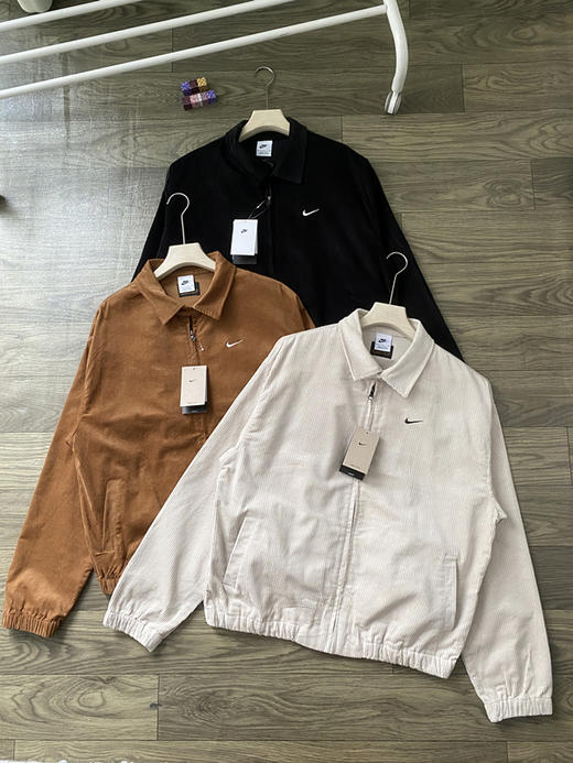 钩子新款复古夹克工装灯芯绒哈林顿翻领外套 商品图3