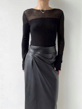 SIJIA | Venus skirt 弹力PU裹身半身裙  [ 酒红AW2478 / 黑AW2348 / 白AW2349 / 棕AW2350 ]