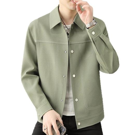 春秋新款男士休闲中厚夹克宽松落肩袖高级感潮流男装青年上衣外套   LSBT-D9816 商品图4