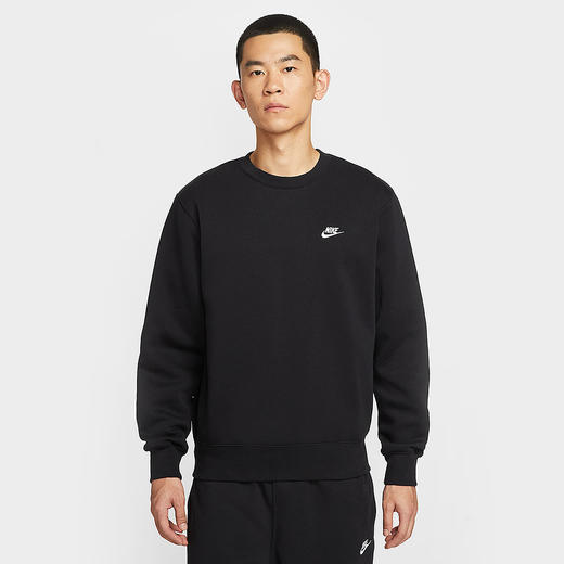 NIKE耐克Club男子运动休闲加绒圆领卫衣针织套头衫FN3887-010 商品图0