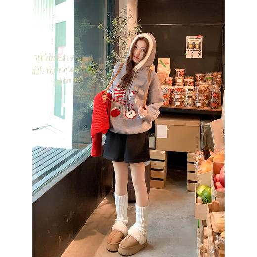 <曾小咸推荐>现货秒杀 ！微信超特！！连帽针织毛衣 日常209.99 立减120 秒杀89.99！！毛呢短裤秒杀59.99！ 商品图4