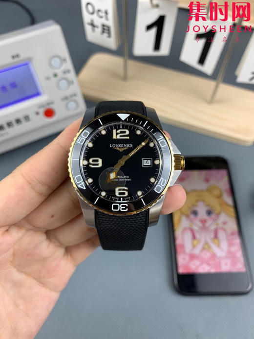 AF浪琴康卡斯41系列 康卡斯41mm 间金黑 黑金康卡斯 男士腕表 潜入时光深海 探寻康卡斯潜水系列 商品图0