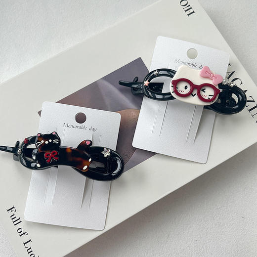 韩系萌趣精致扭夹盘发夹-纪念日百货门店同款167446645 商品图0