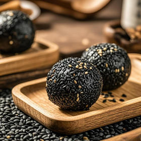 黑芝麻丸，精选优质黑芝麻，每一口都充满了浓郁的芝麻香