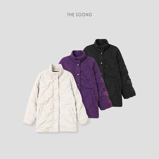 THESOONG"立体廓形"轻暖三合一珩绣防泼水廓形棉服外套HLWT7550 商品图8