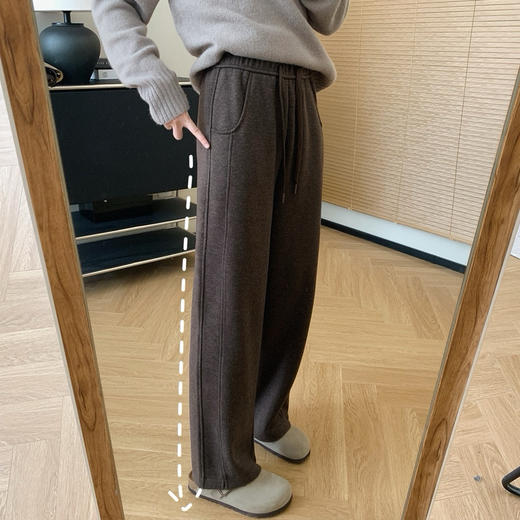 人字纹羊毛裤 商品图1