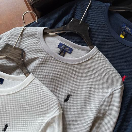 D110232时尚简约风情侣款华夫格针织长袖卫衣 商品图1