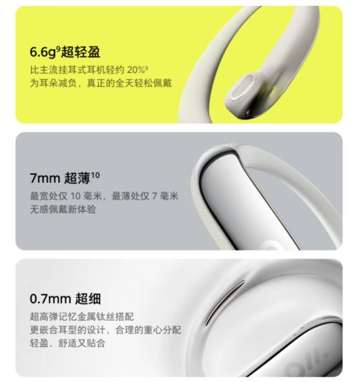 Ola Friend智能体耳机 开放式不入耳AI蓝牙耳机超轻6.6g长续航挂耳式豆包运动无线耳机 小钱包充电仓 商品图11