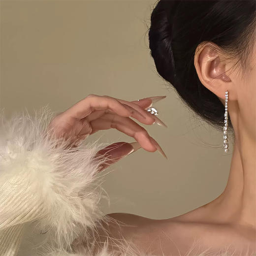 轻奢高级气质长款耳坠银针耳环-纪念日百货门店同款167443508 商品图2