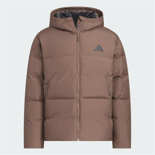 adidas阿迪达斯男子户外运动训练保暖连帽羽绒服外套KC5945 商品图4