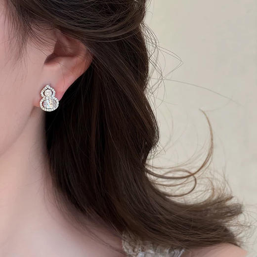 葫芦造型小巧气质银针耳环-纪念日百货门店同款167443487 商品图2