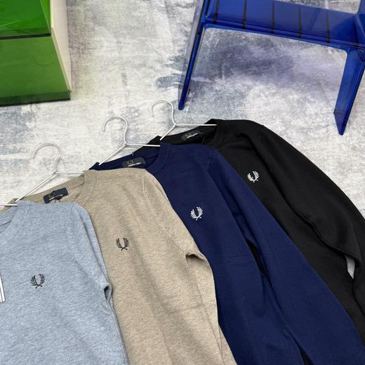 110226男士休闲针织衫2025秋冬宽松纯色麦穗刺绣长袖 商品图4