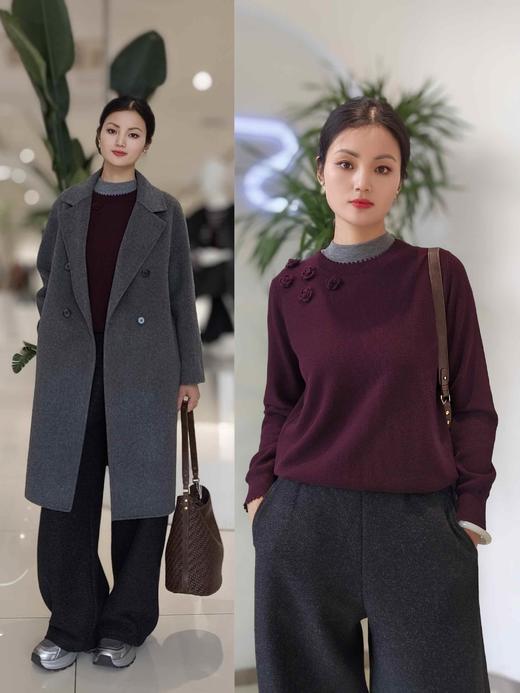 585816经典西服领长大衣外套 商品图2