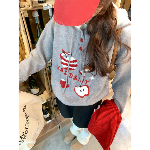 <曾小咸推荐>现货秒杀 ！微信超特！！连帽针织毛衣 日常209.99 立减120 秒杀89.99！！毛呢短裤秒杀59.99！ 商品图2