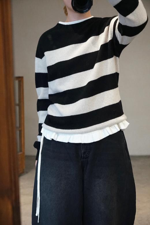 Armen条纹羊毛毛衣 商品图0