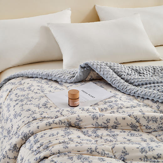 红豆针织棉豆豆安抚被-繁花 HD-DB250811 商品图2