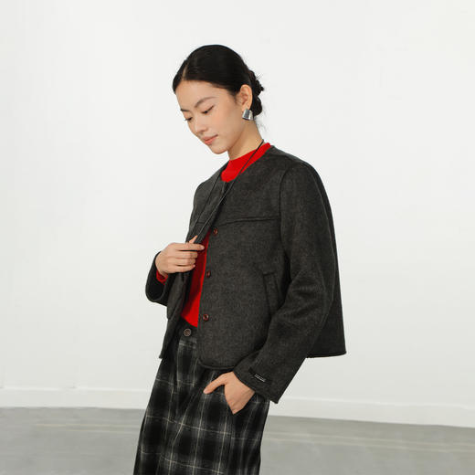 极简带包圆领大衣-纪念日百货门店同款166695826 商品图2