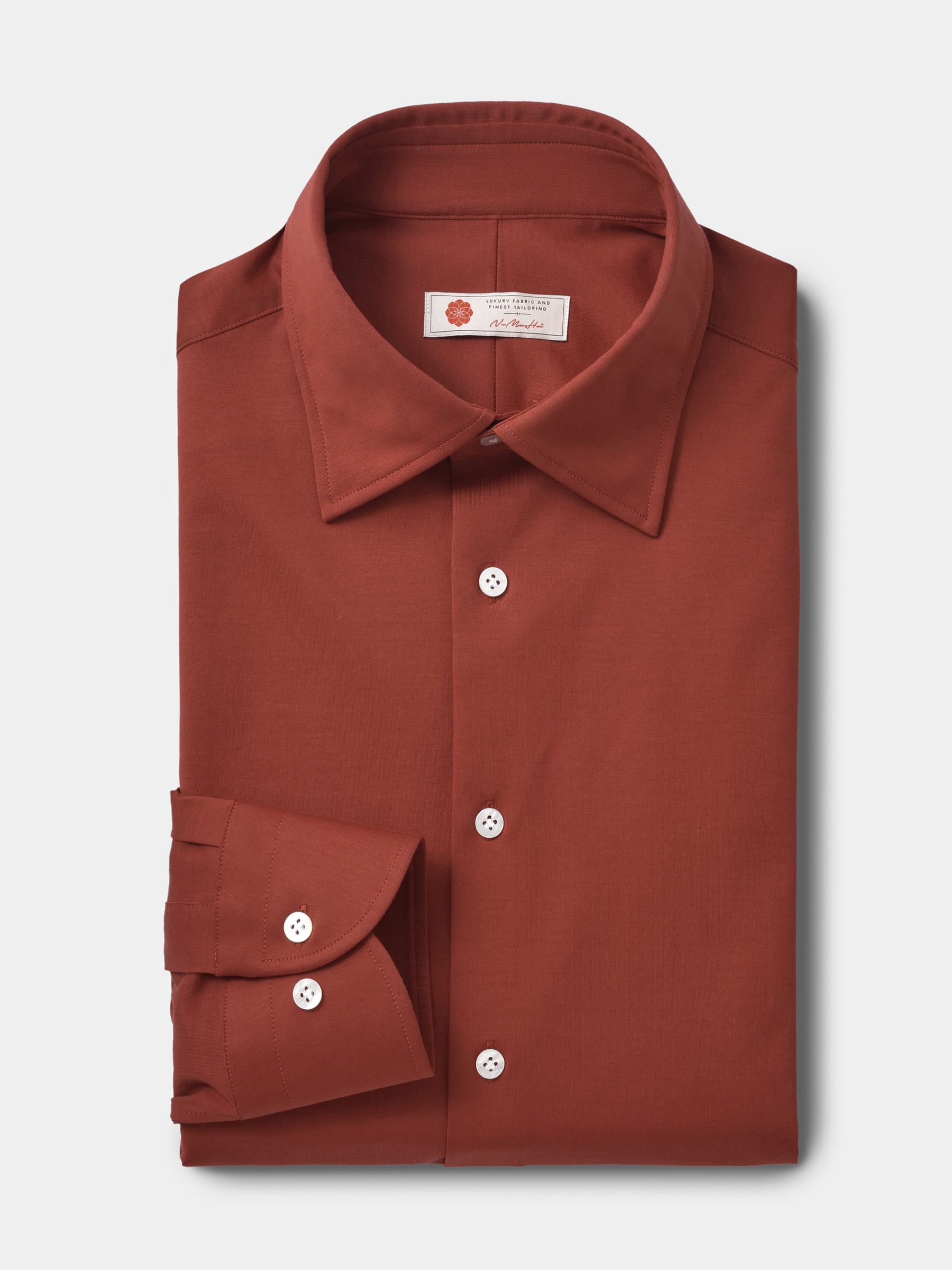 AhhhCotton 100支双股杰尼亚红意式工艺衬衫