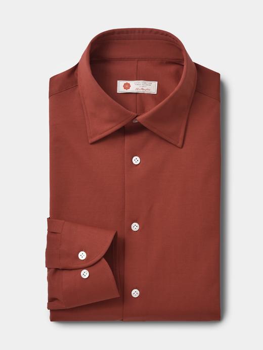 AhhhCotton 100支双股杰尼亚红意式工艺衬衫 商品图0