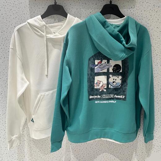 安踏情侣连帽卫衣男士潮流印花松弛感宽松上衣172538702-3 商品图2