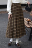 鹿向南「南法遐想」气质格纹半身裙女装冬季2024新款保暖显瘦裙子 商品缩略图5