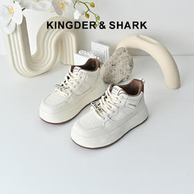 经典鲨2025冬专柜新款韩版高帮加绒厚底平底休闲板鞋棉鞋女KW326-558111